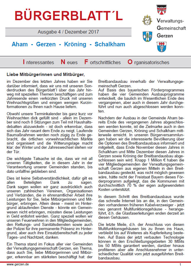Bürgerblatt´l Dezember 2017