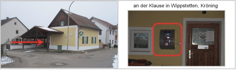 Defibrillator an der Klause in Wippstetten, Kröning