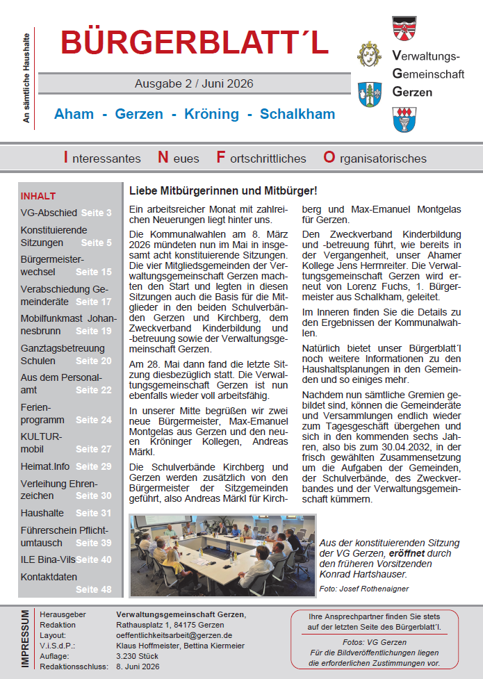 Bürgerblatt´l Juni 2026