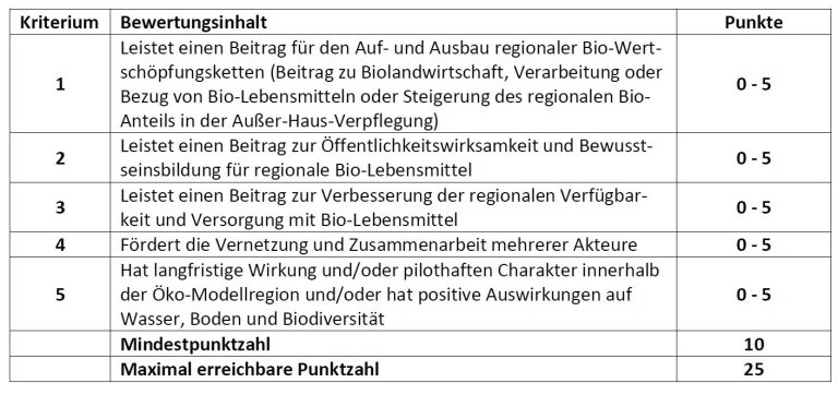 Kriterium - Bewertungsinhalt