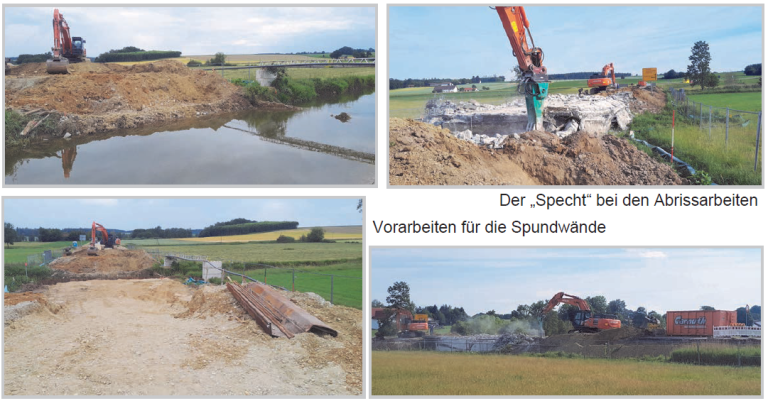 Bilder Geh- und Radweg Brückenbau Liha Rutting